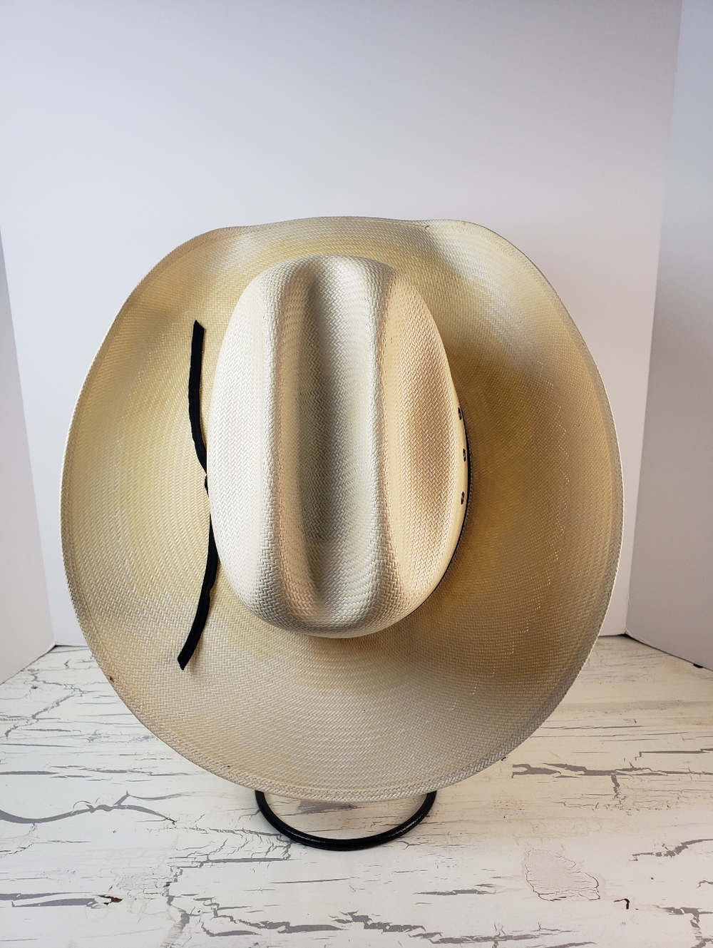 Resistol 10X Cattleman Genuine Shantung Straw Cowboy Hat in size 7-1/4 - Picture 5 of 16